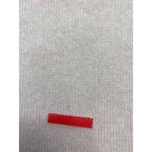 C by Bloomingdales Cashmere Ivory Mock Neck Sleeveless Sweater Sz Small *FLAW* - Picture 4 of 7